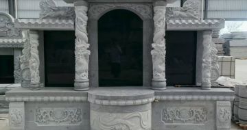 衡水 芝麻灰高档墓碑，土墓，可定制