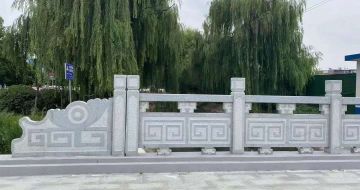 衡水 芝麻灰桥栏杆、河道栏杆安装效果
