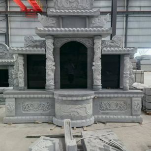 衡水 芝麻灰高档墓碑，土墓，可定制