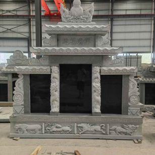 衡水 芝麻灰高档墓碑、土墓，一套也支持定做