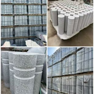 衡水 芝麻白花岗岩挡车柱、隔离柱多少钱