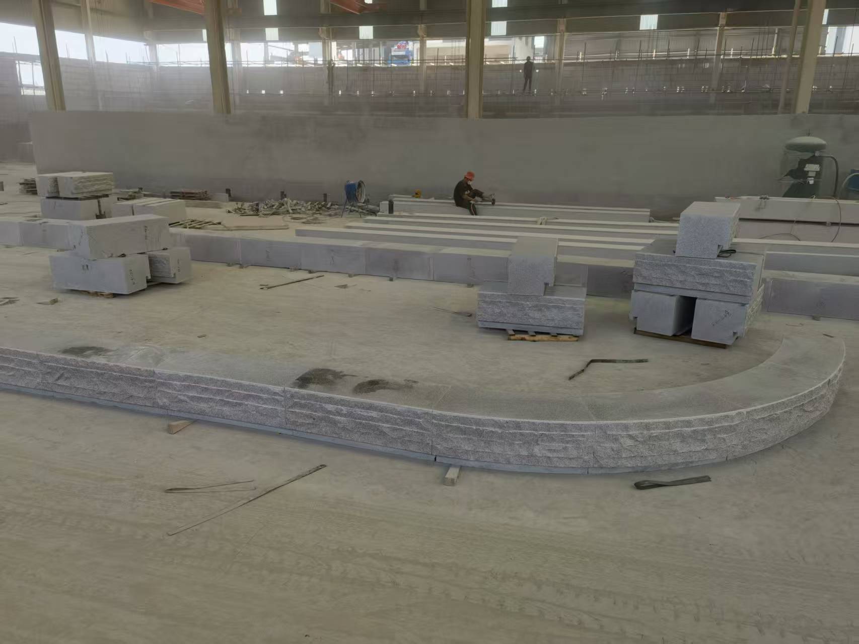 衡水 芝麻白整石坐凳（光面+自然面）