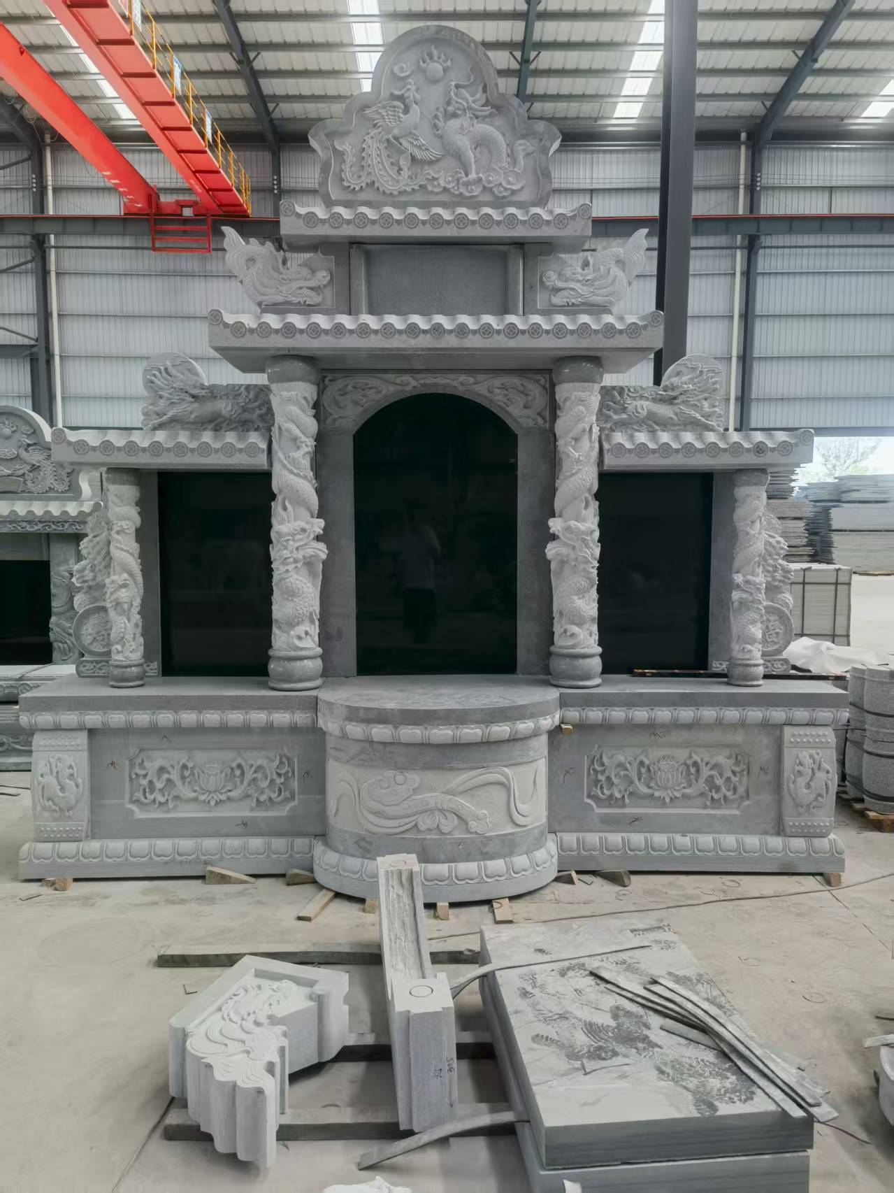 衡水 芝麻灰高档墓碑，土墓，可定制