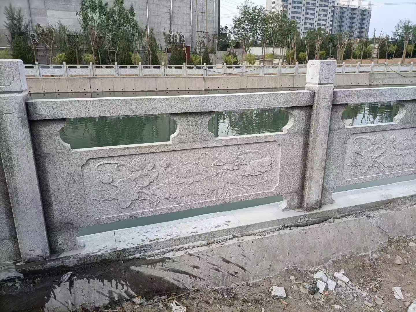 衡水 芙蓉白大花桥梁、河道，石材栏杆、围栏、护栏