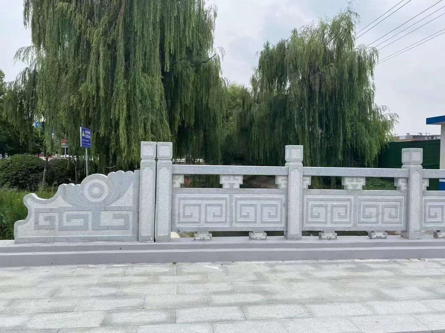 衡水 芝麻灰桥栏杆、河道栏杆安装效果