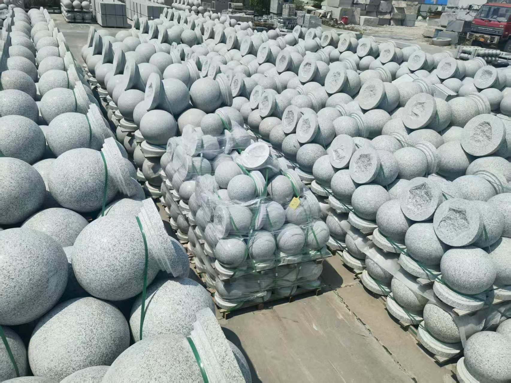 衡水 花岗岩实心圆球，石球，挡车球，挡车石，车止石，路障石。
