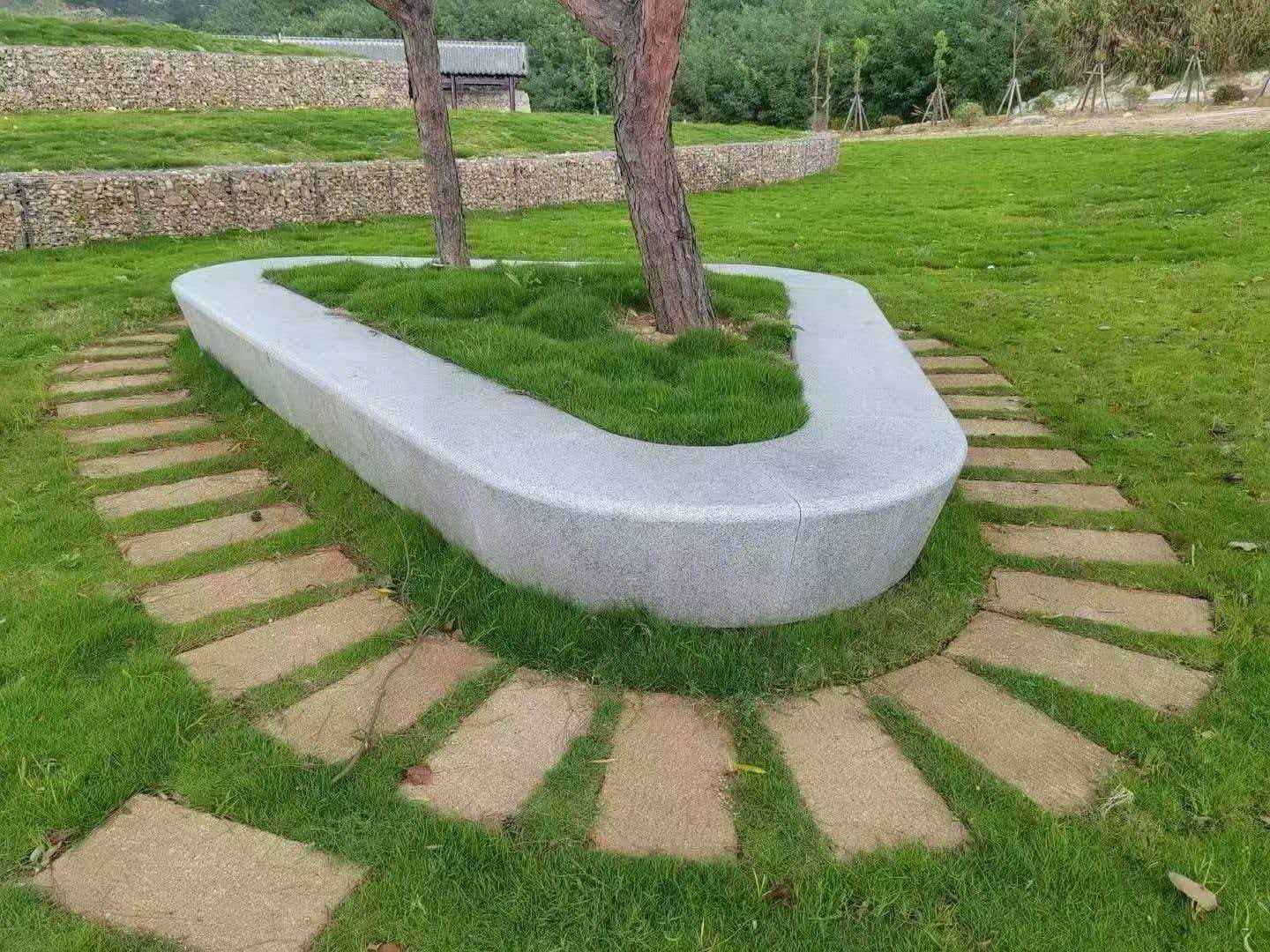 衡水 芝麻白光面整石坐凳